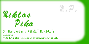 miklos piko business card